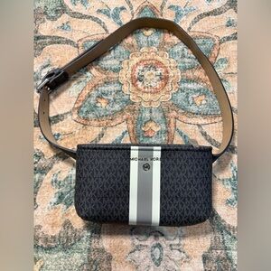 Michael Kors Black and Tan Belt Bag